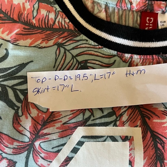 Divided by H&M Activewear Top /Skirt Women’s Multicolor Floral Set Top 6 Skirt 8 - Picture 10 of 10